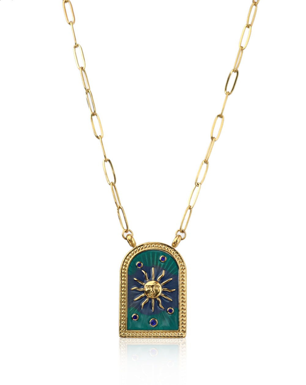 Collar carta sol verde