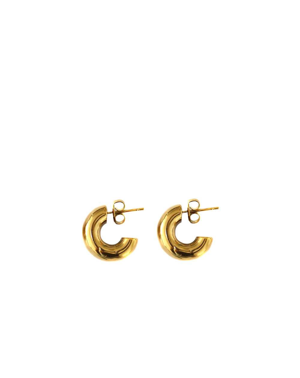 Pendientes aros dobles pequeño dorados (new)