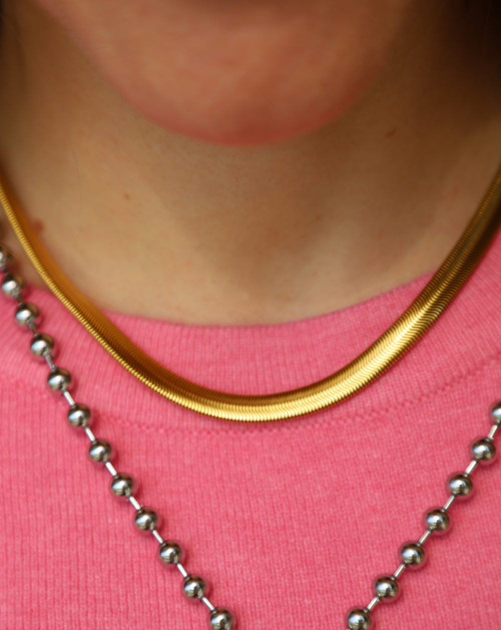 Collar cadena serpiente
