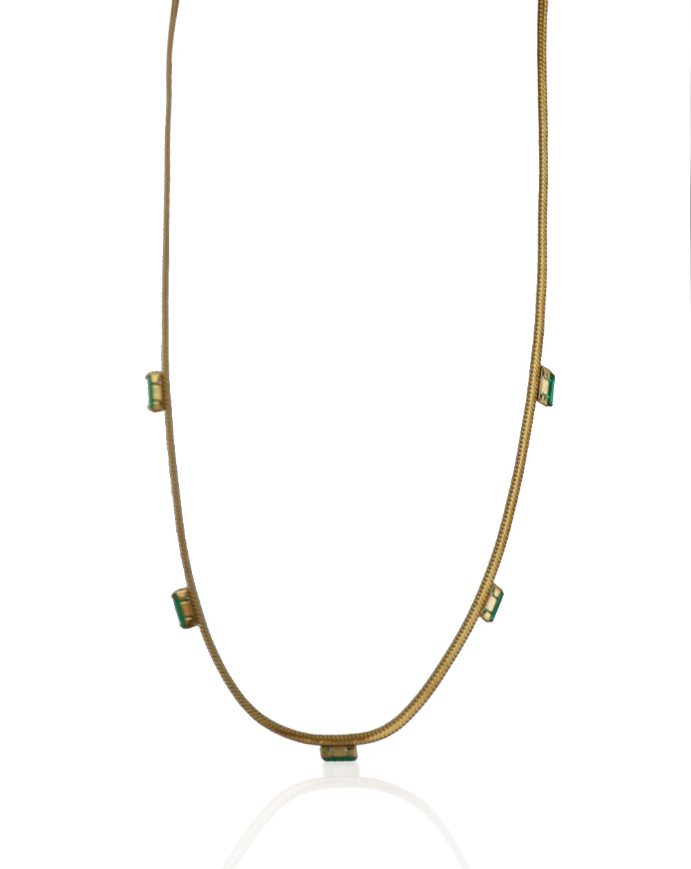 collar gargantilla piedra esmeralda